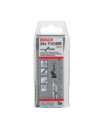 bosch powertools Bosch jigsaw blade T 101 BR Clean for Wood, 100mm (25 pieces) nr 1