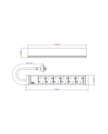 Bachmann CONNECT LINE 420.0018, 6-way power strip (Kolor: CZARNY)