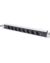 Brennenstuhl Alu-Line 10  4-way, power strip (Kolor: CZARNY/silver, 1U) - nr 6