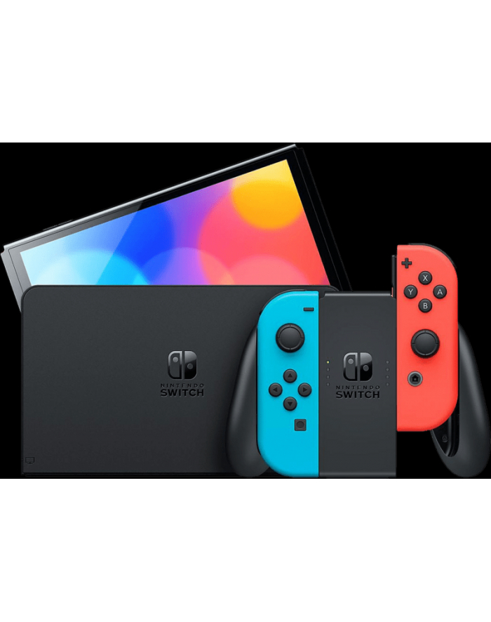 Nintendo Switch (OLED model), game console (neon red/neon blue) główny