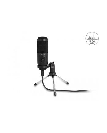 DeLOCK USB condenser microphone with stand 24 bit / 192 kHz for PC and notebook