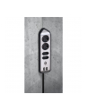 Brennenstuhl estilo corner power strip 4-way (Kolor: CZARNY/stainless steel, 2x USB) - nr 22