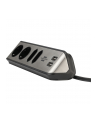 Brennenstuhl estilo corner power strip 4-way (Kolor: CZARNY/stainless steel, 2x USB) - nr 28