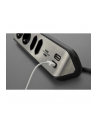 Brennenstuhl estilo corner power strip 4-way (Kolor: CZARNY/stainless steel, 2x USB) - nr 33