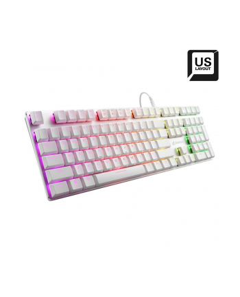 Sharkoon PureWriter RGB, gaming keyboard (Kolor: BIAŁY, US layout, kailh choc low profile blue)