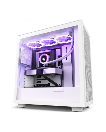 NZXT H7 Flow tower case, tempered glass, Kolor: BIAŁY - window