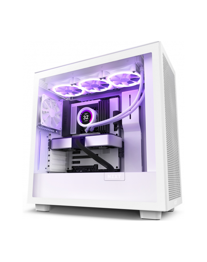 NZXT H7 Flow tower case, tempered glass, Kolor: BIAŁY - window główny