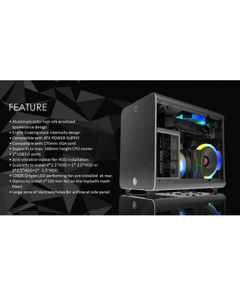 RAIJINTEK METIS PLUS ALS, tower case (silver)