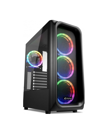 Sharkoon TK5M RGB, tower housing, Kolor: CZARNY, tempered glass - window