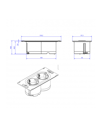 Bachmann DUE 929.000, 2x protective  contact socket