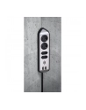 Brennenstuhl estilo corner power strip 4-way (Kolor: CZARNY/stainless steel, 2x USB) - nr 34