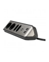Brennenstuhl estilo corner power strip 4-way (Kolor: CZARNY/stainless steel, 2x USB) - nr 40
