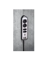 Brennenstuhl estilo corner power strip 4-way (Kolor: CZARNY/stainless steel, 2x USB) - nr 51
