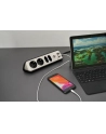 Brennenstuhl estilo corner power strip 4-way (Kolor: CZARNY/stainless steel, 2x USB) - nr 56