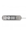 Brennenstuhl estilo corner power strip 4-way (Kolor: BIAŁY/stainless steel, 2x USB) - nr 18