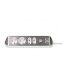 Brennenstuhl estilo corner power strip 4-way (Kolor: BIAŁY/stainless steel, 2x USB) - nr 3