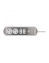 Brennenstuhl estilo corner power strip 4-way (Kolor: BIAŁY/stainless steel, 2x USB) - nr 5
