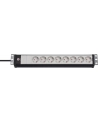 Brennenstuhl Premium-Line 19  8-way power strip (Kolor: CZARNY/light grey, suitable for 19  racks) - nr 9