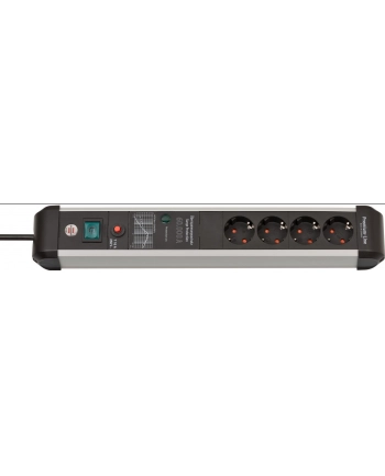 Brennenstuhl Premium protection Line 4-way, power strip (Kolor: CZARNY/silver, 60,000 A surge protection , 3 meters) nr 2