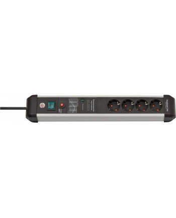 Brennenstuhl Premium protection Line 4-way, power strip (Kolor: CZARNY/silver, 60,000 A surge protection , 3 meters) nr 1