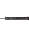 Brennenstuhl Premium Pczerwonyect Line 6-way power strip (Kolor: CZARNY/silver, 60,000 A surge protection , 3 meters) - nr 1