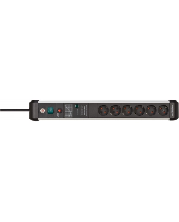 Brennenstuhl Premium Pczerwonyect Line 6-way power strip (Kolor: CZARNY/silver, 60,000 A surge protection , 3 meters) nr 1