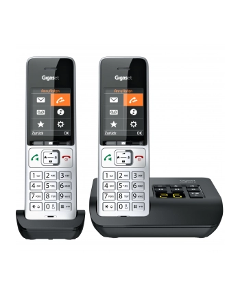 Gigaset COMFORT 500A Duo, analogue telephone (silver/Kolor: CZARNY, 2 handsets) nr 2