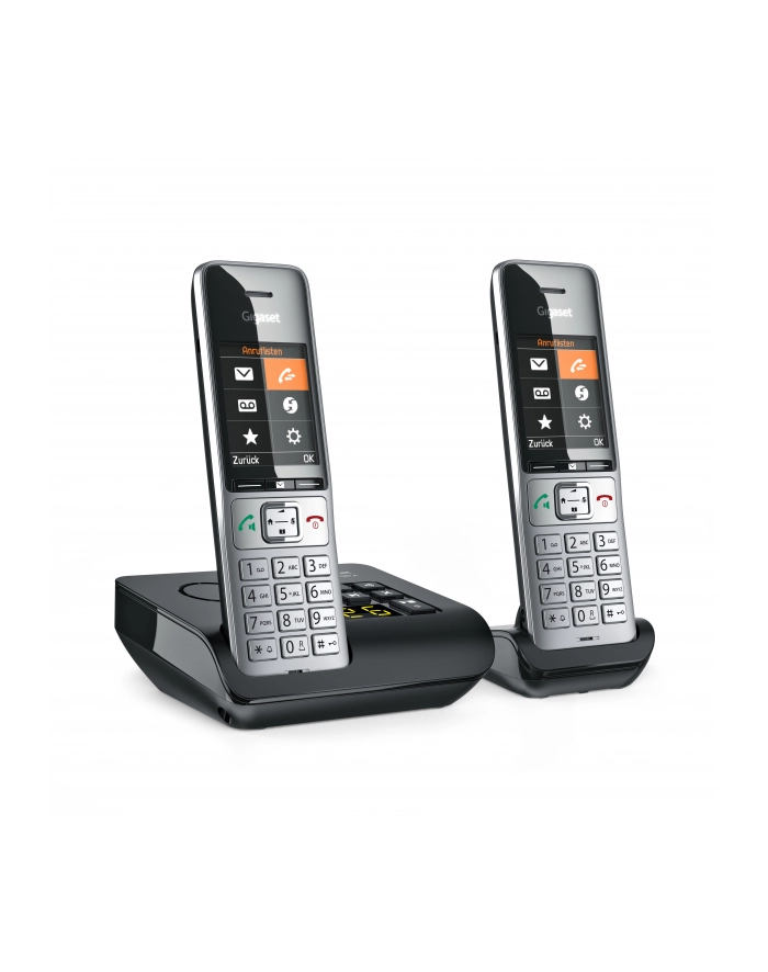 Gigaset COMFORT 500A Duo, analogue telephone (silver/Kolor: CZARNY, 2 handsets) główny