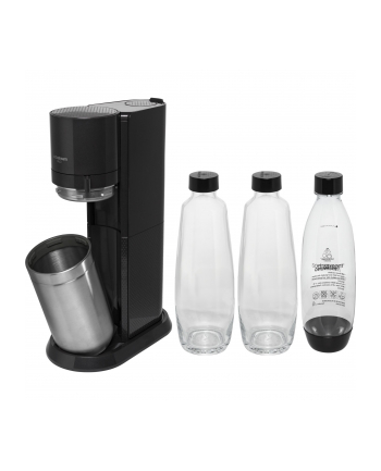 SodaStream Duo Value Pack Titan, Sparkling Water Maker (dark grey/stainless steel, incl. 2 glass bottles, plastic bottle, CO? cylinder)