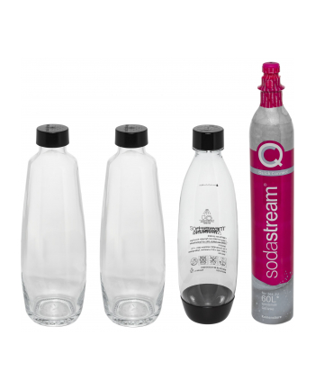 SodaStream Duo Value Pack Titan, Sparkling Water Maker (dark grey/stainless steel, incl. 2 glass bottles, plastic bottle, CO? cylinder)