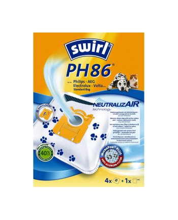 Melitta vacuum cleaner bags PH86 NeutralizeAir Green (4 bags + 1 filter, for Philips, AEG, Electrolux)