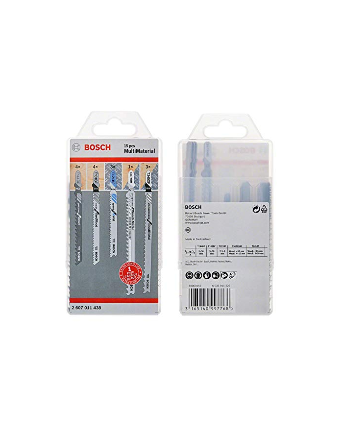 bosch powertools Bosch jigsaw blade set MultiMaterial, pack of 15 główny