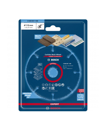 bosch powertools Bosch EXPERT Carbide MultiWheel cutting disc, O 115mm (for small angle grinders)