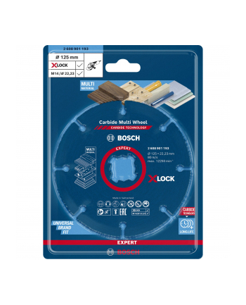 bosch powertools Bosch EXPERT X-LOCK Carbide MultiWheel cutting disc, O 125mm (for angle grinders)