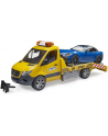 Bruder MB Sprinter car transporter with light ' sound module, model vehicle (orange/blue, incl. Roadster) - nr 2