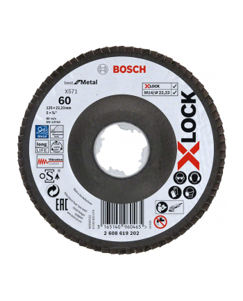 bosch powertools Bosch X-LOCK serrated lock washer X571 Best for Metal, 125mm, grinding wheel (O 125mm, K 120, angled version)