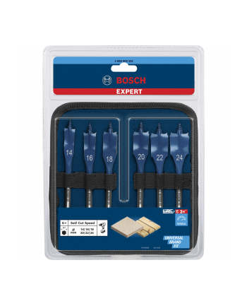 bosch powertools Bosch Expert Self Cut Speed flat drill bit set, 6 pieces, O 14 - 24mm (length 152mm)