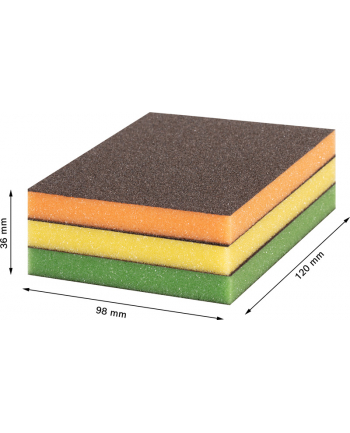bosch powertools Bosch EXPERT S473 standard sanding pad set, 3 pieces, sanding sponge (multicolored, 98 x 120 x 13mm) nr 2