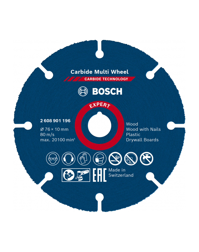 bosch powertools Bosch EXPERT Carbide MultiWheel cutting disc, O 76mm (for mini angle grinders) główny