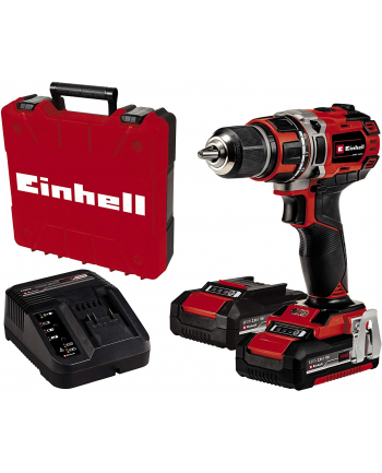 Einhell Cordless Drill TE-CD 18/50 Li BL, 18V (red/Kolor: CZARNY, 2x Li-Ion battery 2.0Ah)