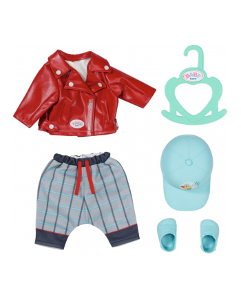 ZAPF Creation BABY born Little Cool Kids Outfit 36cm, doll accessories (jacket, trousers, hat, shoes and clothes hanger)