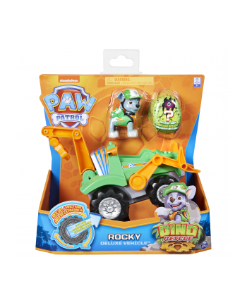 spinmaster Spin Master Paw Patrol Dino Rescue Rocky's Base Vehicle, Toy Vehicle (Green/Orange, Includes Surprise Dino Figure) nr 1