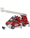 bruder MB Sprinter fire brigade with light ' sound module, model vehicle (red/Kolor: BIAŁY, turntable ladder, pump) - nr 1