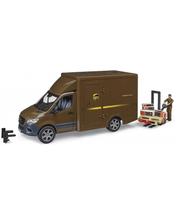 bruder MB Sprinter UPS with driver and accessories, model vehicle (brown)