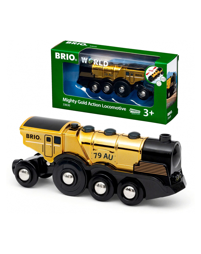 BRIO Golden battery locomotive with light and sound, railway główny