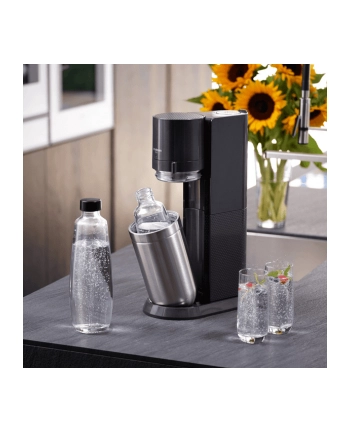 SodaStream Duo Value Pack Titan, Sparkling Water Maker (dark grey/stainless steel, incl. 2 glass bottles, plastic bottle, CO? cylinder)