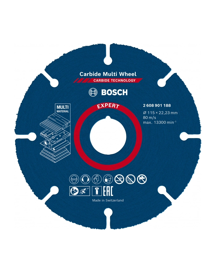 bosch powertools Bosch EXPERT Carbide MultiWheel cutting disc, O 115mm (for small angle grinders) główny