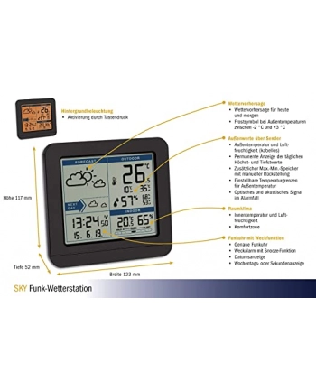 TFA wireless weather station SKY (Kolor: CZARNY)