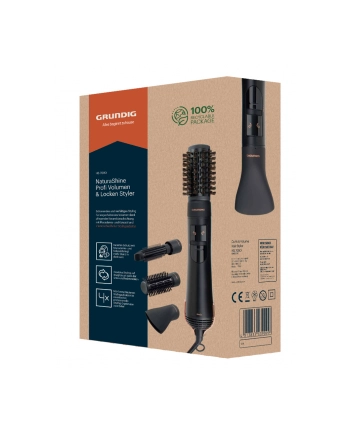 Grundig HS 7080 NaturaShine, hot air brush (Kolor: CZARNY/rose gold) nr 1
