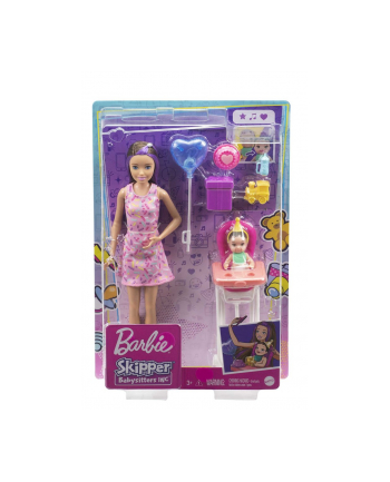 Barbie Lalka Skipper Miniurodziny krzesełko GRP40 MATTEL